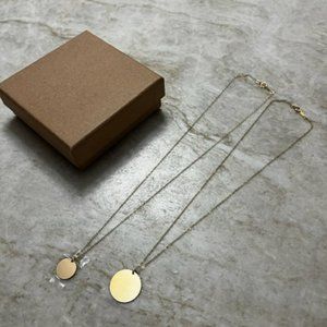 Pair of gold necklaces - perfect for engraving
